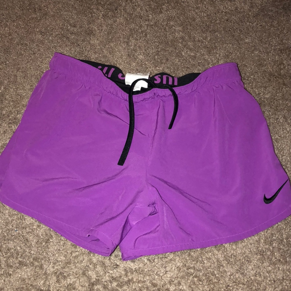 Purple Dri-Fit Nike running shorts